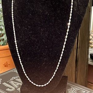 Fabulous 925 22” Silver Necklace! It can be worn alone or with your fav. Pendant